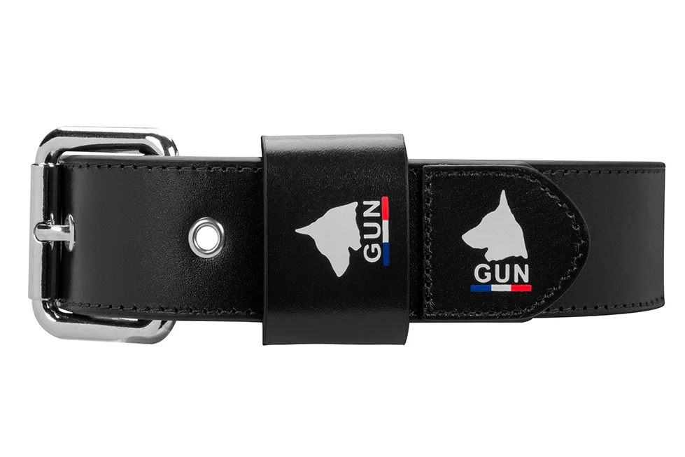 Collier Cuir Noir Large pour chien - Image 5