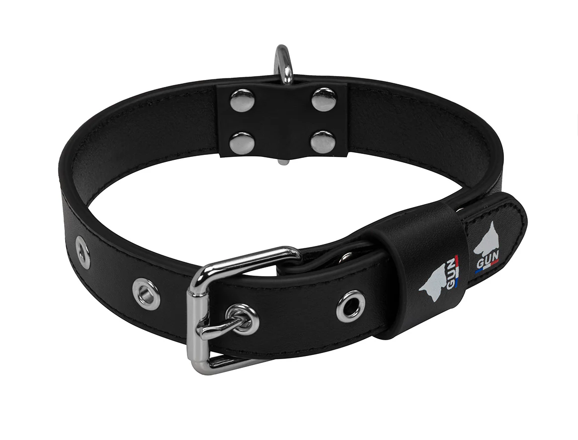 Collier Cuir Noir pour chien - Image 4